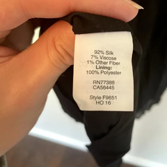 Madewell Nightshine Dress Black Silk Sparkly Shift Dress Size 2 - Picture 16 of 16